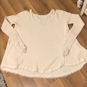 Free People Waffle Sweater